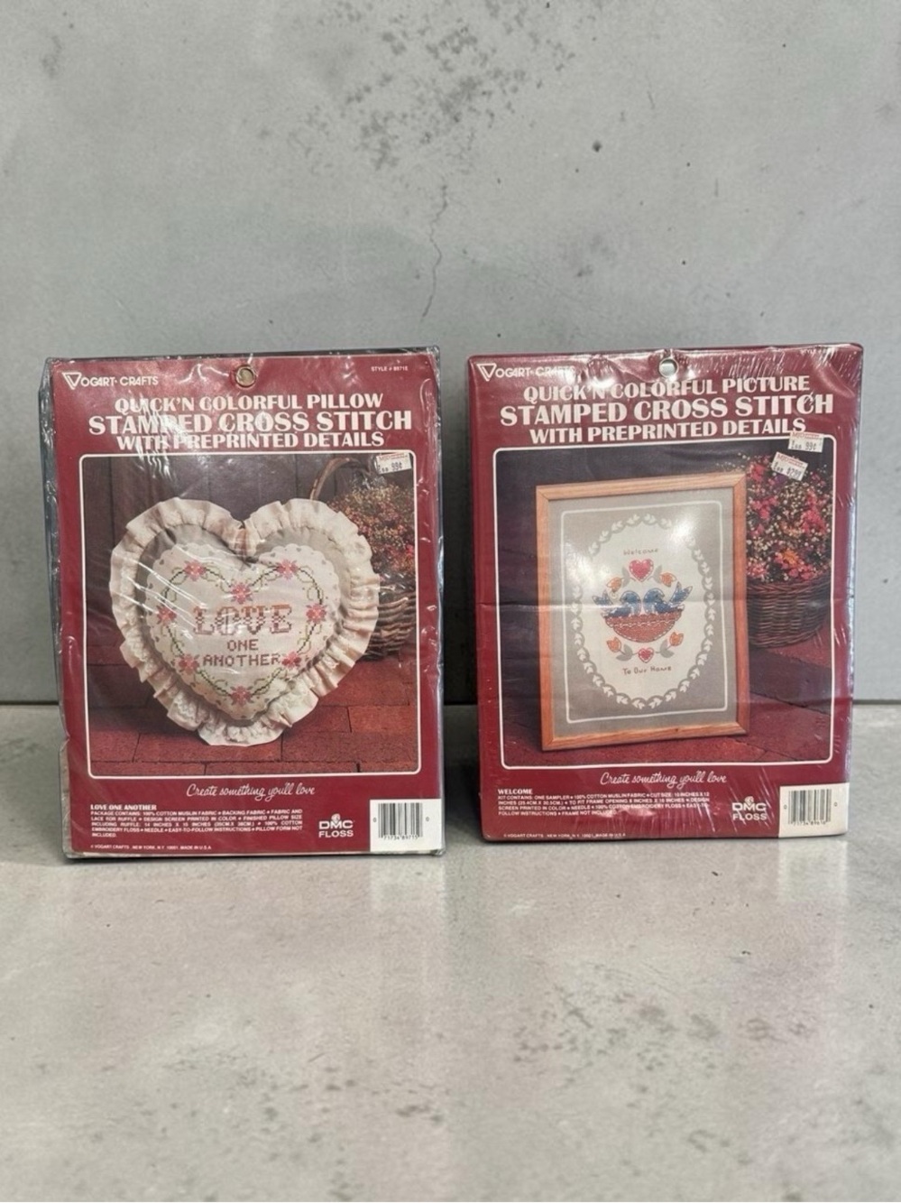 Cross Stitch Kits 2 sealed Vintage 
Vogart Crafts Cross Stitch Kits
